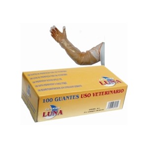 Guante polietileno uso veterinario 100 uds
